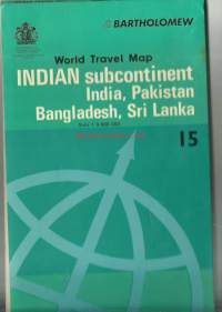 Indian subcontinent / India, Pakistan, Bangladesh,Sri Lanka 1983  - kartta