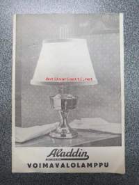 Aladdin voimavalolamppu - (Silkrom) -käyttöohjekirja, varaosaluettelo / Kraftljuslampa - bruksanvisning + reservdelskatalog