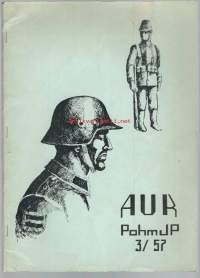 AUR PohmJP 3/57  kurssijulkaisu  / Sodan päätyttyä pataljoona sijoitettiin Vaasaan 27. huhtikuuta 1945 ja sen nimi muutettiin Pohjanmaan Jääkäripataljoonaksi