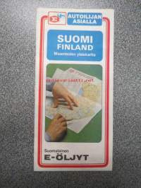 E-Öljyt Suomi / Finland maanteiden yleiskartta