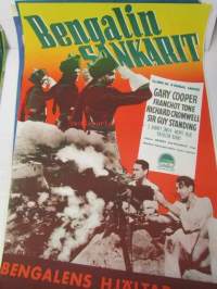 Bengalin sankarit - Bengalens hjältar, pääosissa Gary Cooper, Franchot Tone, Richard Cromwell, Sir Guy Standing, C. Audrey Smith, Monte Blue, Kathleen Burke,
