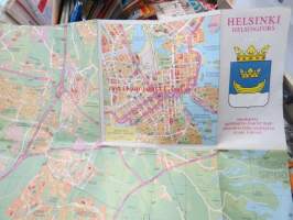 Helsinki Helsingfors 1981 opaskartta, guidekarta, tourist map, plan de la ville, Stadtplan, plan goroda