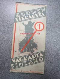 Suomen tiekartta 1 Vägkarta över Finland 1940