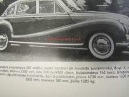 Suomen Autolehti 1955 nr 11 marraskuu, sis. mm. seur artikkelit / kuvat / mainokset; Saksan linja-autoja Kässbohrer - Kässbohrer Setra 10 - Mercedes-Benz O 321