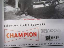 Suomen Autolehti 1960 nr 8, sis. mm. seur. artikkelit / kuvat / mainokset; Bluebird - Maailman nopein auto suola-aavikolla, katso sisältö kuvista tarkemmin.