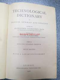 Technologisches Wörterbuch II Englisch - Deutsch - Französisch