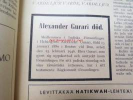 Hatikwah 1946-48 -yhteensidotut vuosikerrat, suomalainen juutalaisyhteisön lehti, ruotsin- ja suomenkielinen