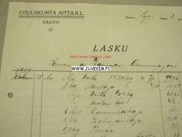 Osuuskunta Aitta, Sauvo, 3.9.1928 -asiakirja