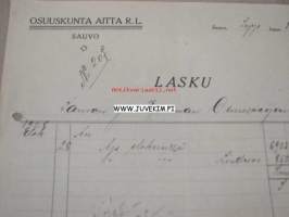 Osuuskunta Aitta, Sauvo, 11.9.1928 -asiakirja