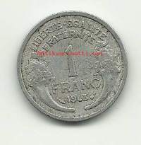 Ranska 1 Franc 1948  kolikko