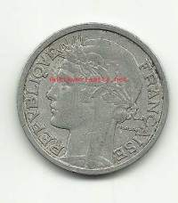 Ranska 2 Francs  1958  kolikko