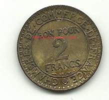 Ranska 2 Francs  1925  kolikko