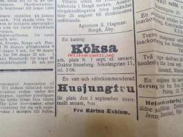 Borgåbladet 1922 nr 91, utgiven 19.8.1922