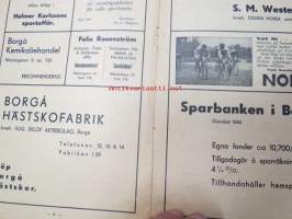 Svenska Finlands Skolidrottsförbunds Mästerskapstävlingar 1934 Borgå -programblad -käsiohjelma