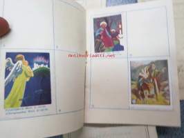 Söndagsbilder -pyhäkoulukuvia kirjoihin liimattuna, 5 kpl kirjoja