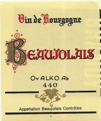 Beaujolais nr 440 - viinaetiketti