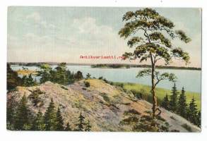 Naantalin saaristosta   - paikkakuntapostikortti kulkenut 1914 sensuurileima