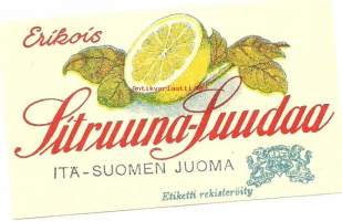 Sitruuna-Suudaa - juomaetiketti