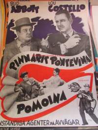 Pinnarit pontevina - Anständiga agenter på avvägar, pääosassa Bud abbott, Lou Costello -elokuvajuliste