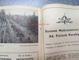 Missä ja mitä Helsingissä? Matkailijakartta 1946 Turistkarta - Vad och var i Helsingfors