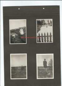 Näkymiä albumin sivuilta  - valokuva 6x9 cm yht 8 kpl