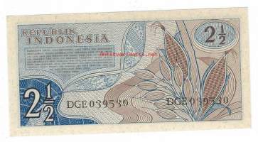 Indonesia  2,5 Rupiah  1961 seteli