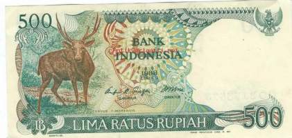 Indonesia  500  Rupiah  1988 seteli