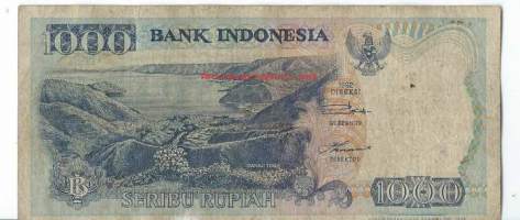 Indonesia  1000  Rupiah  1992 seteli / Indonesian tasavalta eli Indonesia on valtio Kaakkois-Aasiassa. Se koostuu 17 508 saaresta ja on maailman suurin saarivaltio.