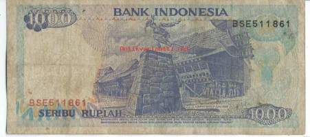 Indonesia  1000  Rupiah  1992 seteli / Indonesian tasavalta eli Indonesia on valtio Kaakkois-Aasiassa. Se koostuu 17 508 saaresta ja on maailman suurin saarivaltio.