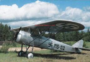 Ilmailupostikortti, lentokonepostikortti - Morane-Saulnier MS 50-C.  Käytetty Suomessa 1925-32.    Kulkematon, uusi.