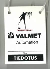 SM Hiihdot 1996 Valmet Automation Tiedotus - kortti