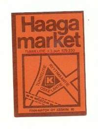 K Haaga Market-  tulitikkuetiketti