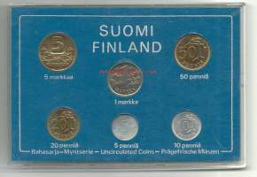 Suomen Rahapajan leimakiiltoiset metallirahat - vuosisarja 1980