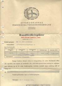 Affärsidkarnas Ömsesidiga Försäkrimgsbolag 1942 - vakuutuskirja