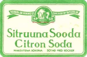 Sitruuna Sooda -  juomaetiketti