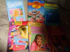Nuortenkirjapaketti 6 kpl ( Goosebumps, Barbie-kirja, Seitsemän tassua ja Penny, 3 kpl Lizzie McGuire)