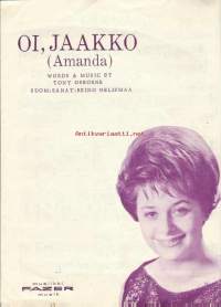 Oi Jaakko (Amanda) Tony Osborne / Suom sanat Reino Helismaa 1961  - nuotit
