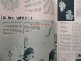 Sorjat pukimet 1963 / 4 sis. mm. seur. artikkelit / kuvat / mainokset; Ommelen nahasta, Kirjaillen helmistä, neuloen, Käyttökelpoisia ideoita, Lämmintä