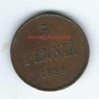 5 penniä  1899