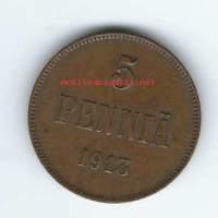 5 penniä  1913