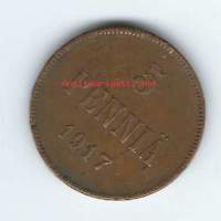 5 penniä  1917