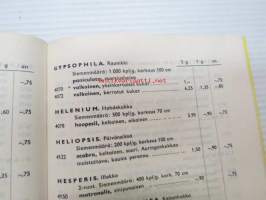 Hortus siemenet luettelo 1968