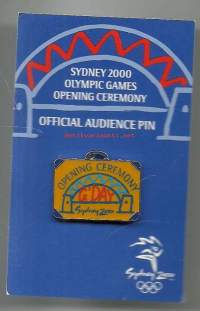 Sidney 2000 Official Audience Pin Opening Ceremony,  olympia pinssi - pinssi rintamerkki / avaamaton pakkaus