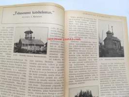 Otava - Kuvallinen kuukauslehti 1916 -sidottu vuosikerta, sisältää runsaasti mielenkiintoisia artikkeleita eri aihepiireistä, painokuvia, kannet sidottu tässä