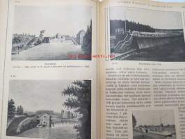 Otava - Kuvallinen kuukauslehti 1916 -sidottu vuosikerta, sisältää runsaasti mielenkiintoisia artikkeleita eri aihepiireistä, painokuvia, kannet sidottu tässä