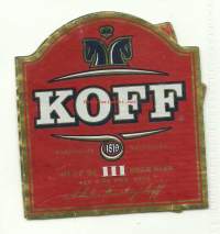 Koff III Olut   - olutetiketti