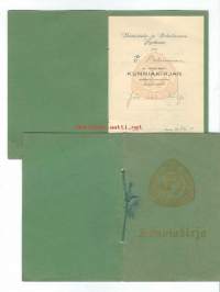 Kaksi kunniakirjaa vuodelta 1936 - kunniakirja