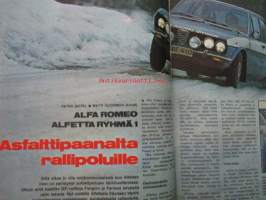 Vauhdin Maailma 1974 / 5 -mm.  East African safari, Alfa Romeo Alfetta ryhmä 1 asfalttipaanalta rallipoluille, Keimolan karmea crossi, Päijänteen laulut XXXIX
