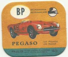 Pegaso   - autokortti, keräilykuva, kahvipakettikuva  - uusintapainos / Vuonna 2014 Pauligin Juhla Mokka täytti 85 v ja julkaisi suosituista autokorteista