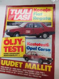 Tuulilasi 1984 nr 2 Koeajo Fiat regata, kestotesti Opel Corsa, moottoriöljytesti